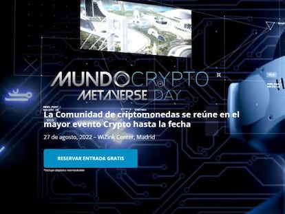 Promoción del evento MundoCrypto: Metaverse Day.